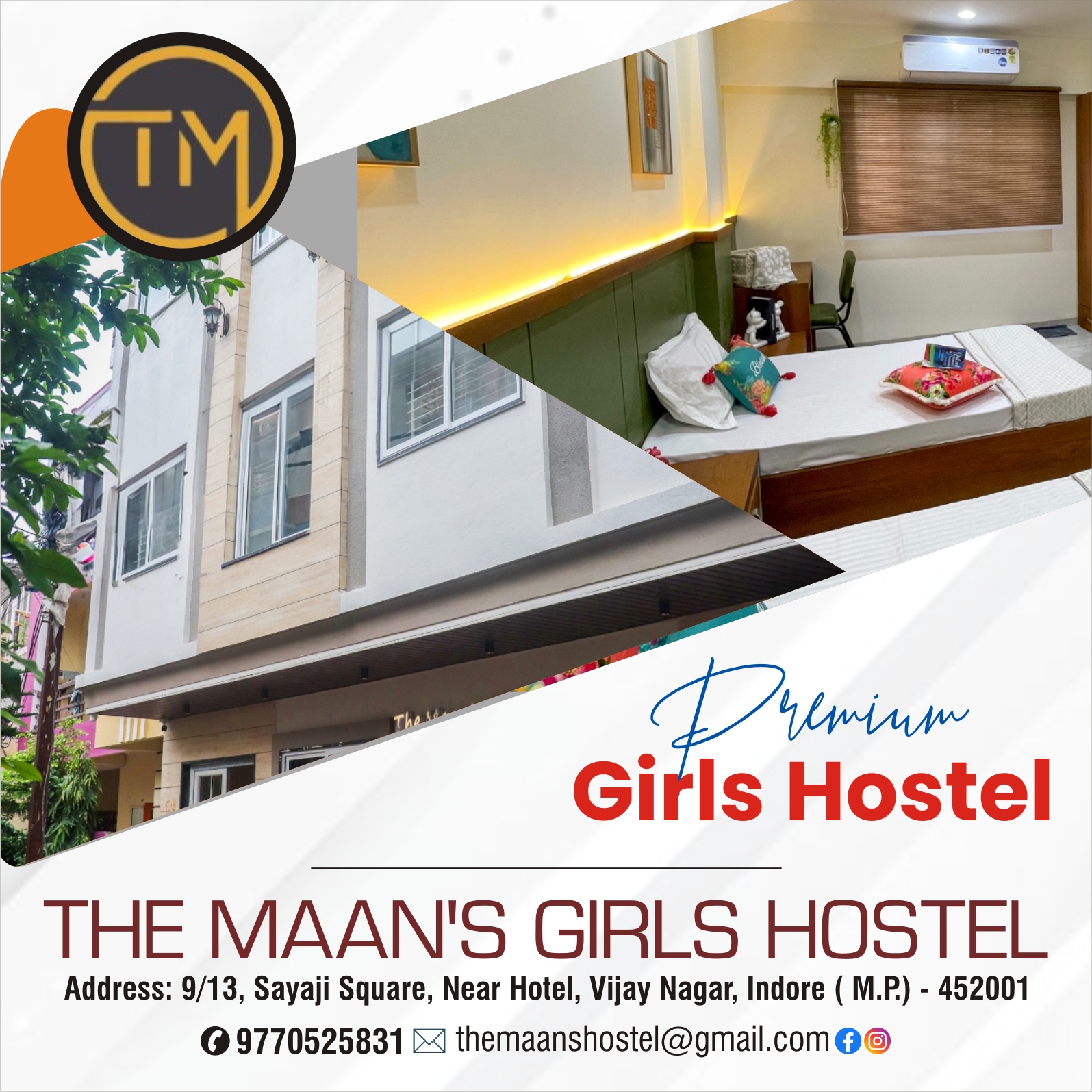 Best Girls Hostel near Bapat Square Indore