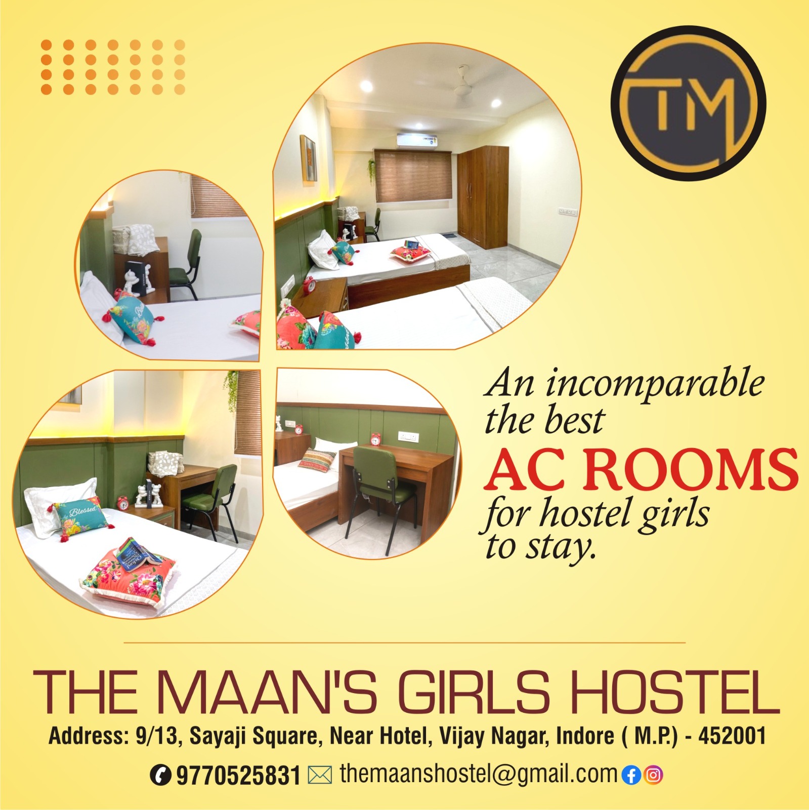 Best Girls Hostel for Students near Prestige College Indore